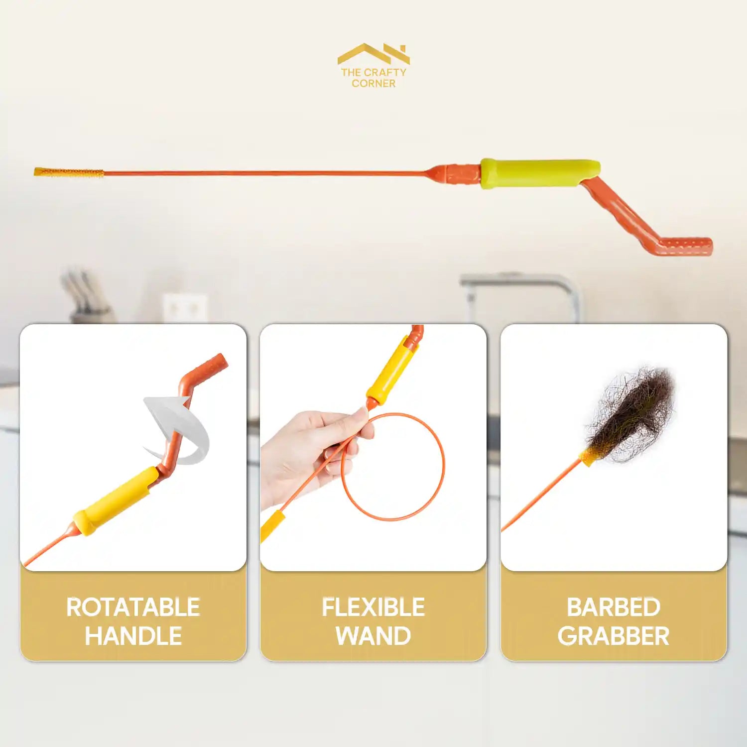 ClogCatcher™ drain clog remover