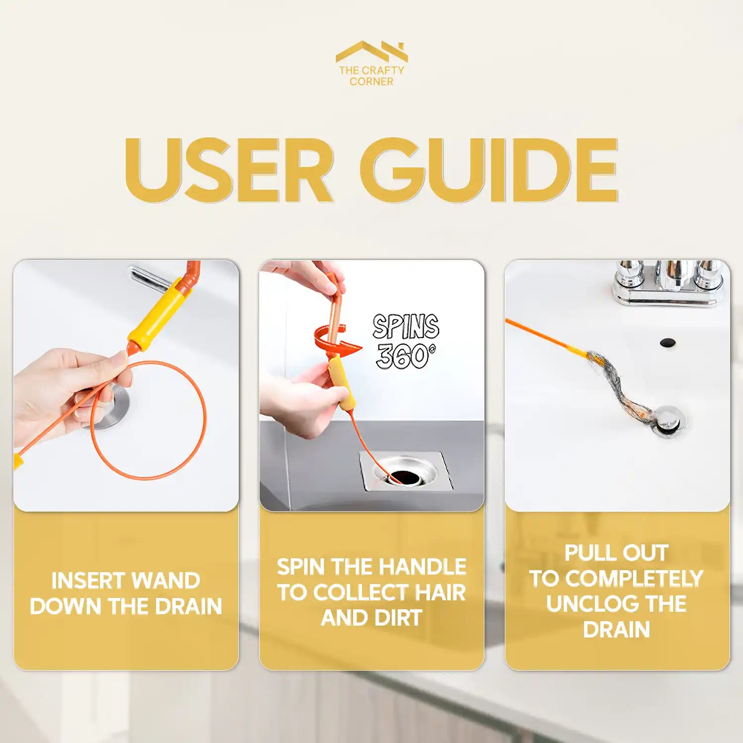 ClogCatcher™ drain clog remover