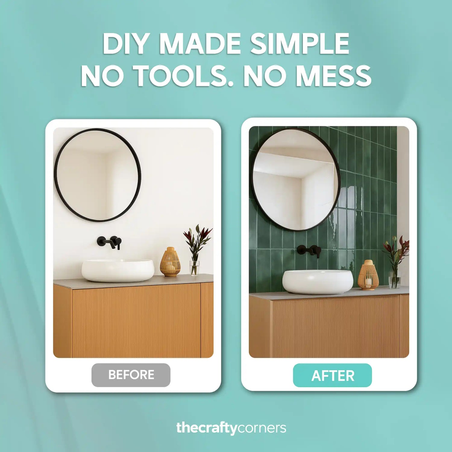 GripEasy Tiles - Peel and Stick Backsplash (5 Sheets/Pack)